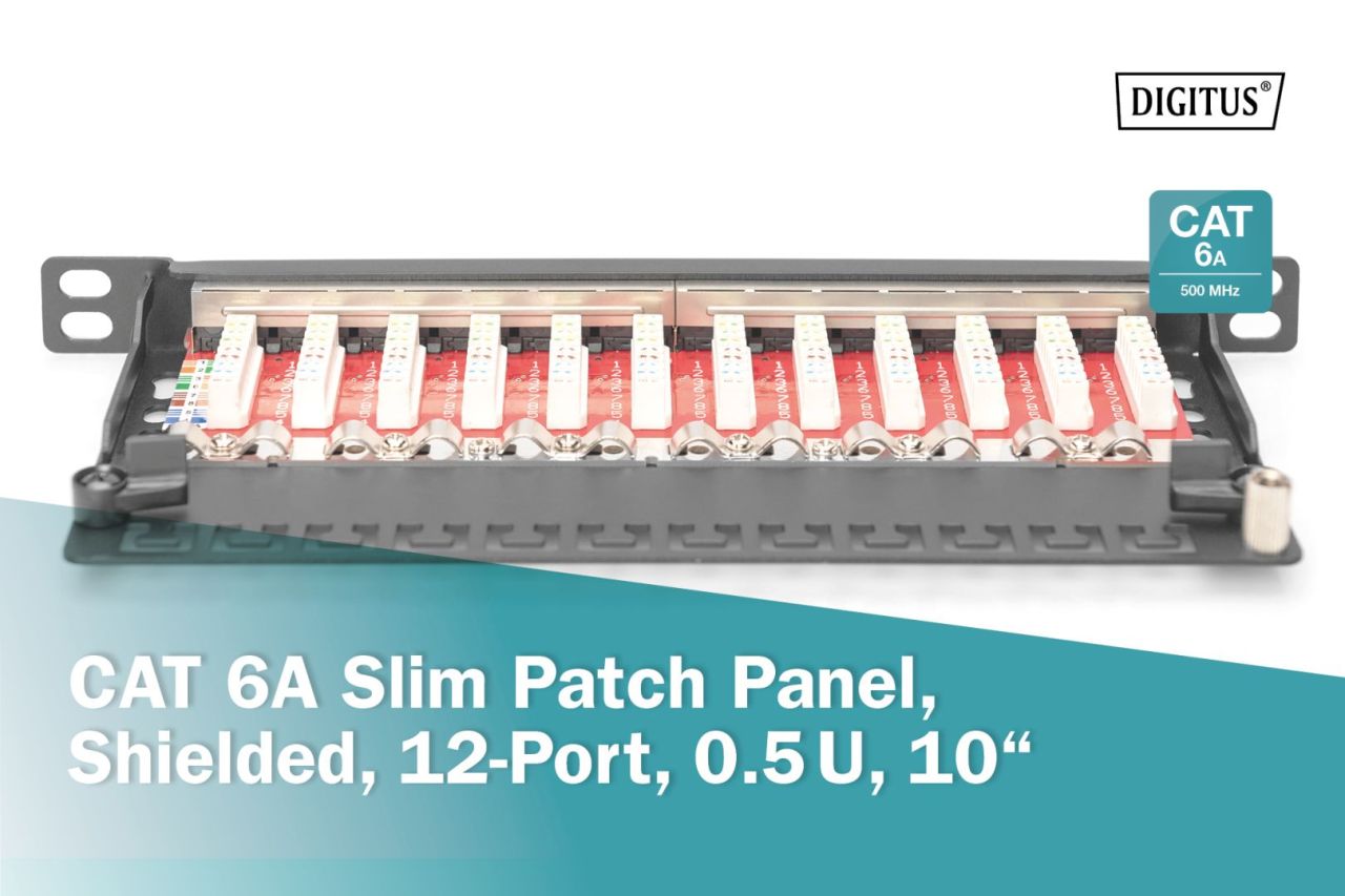 Digitus 12-port Patch Panel 2U Black