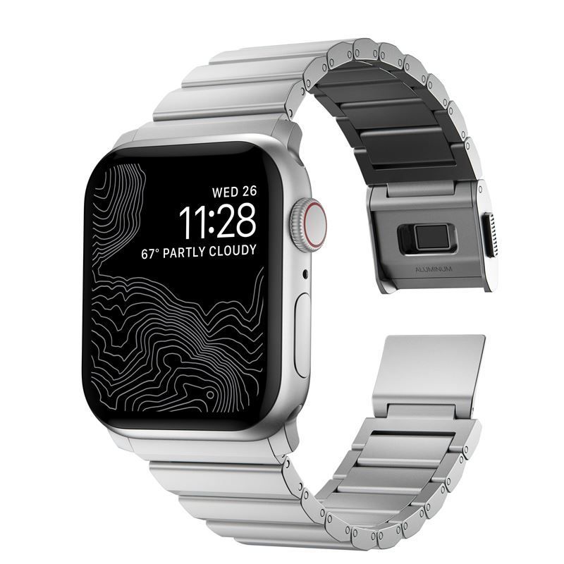 Nomad Aluminum Band, silver - Apple Watch Ultra (49mm) 8/7 (45mm)/6/SE/5/4 (44mm)/3/2/1 (42mm)