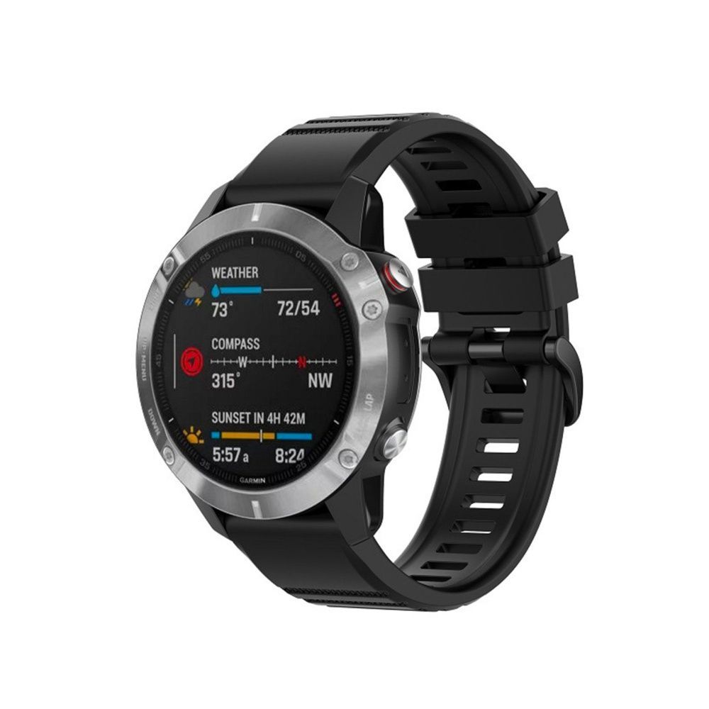 FIXED Szilikon szíj Garmin QuickFit okosórához 26mm, fekete