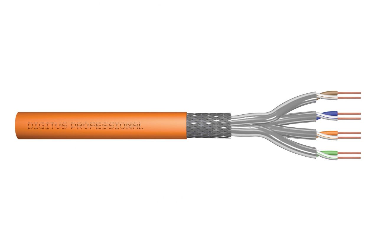 Digitus CAT7 S-FTP Installation cable 50m Orange