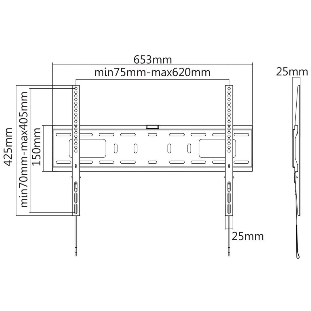 Manhattan Heavy-Duty Low-Profile TV Wall Mount