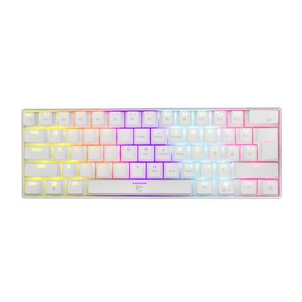 White Shark GK-2022W Shinobi Blue Switches Mechanical 60% Gaming Keyboard White HU