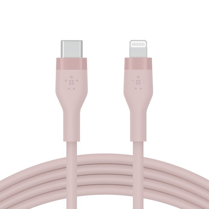 Belkin BoostCharge Flex USB-C Cable with Lightning Connector 2m Pink