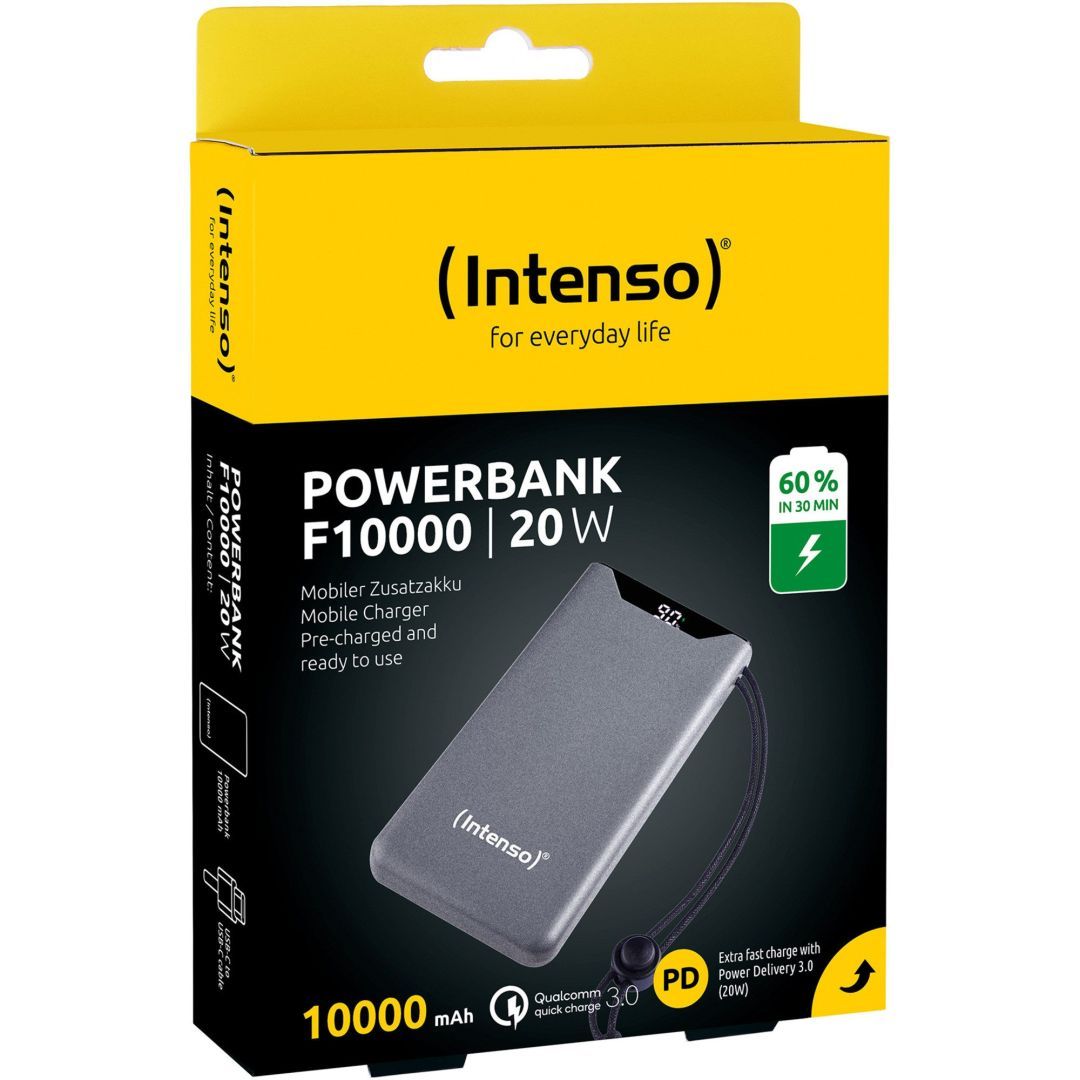 Intenso F10000 10000mAh Powerbank Grey