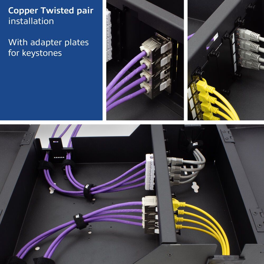 ACT Lockable zone enclosure patch box 8 slots for fiber and copper