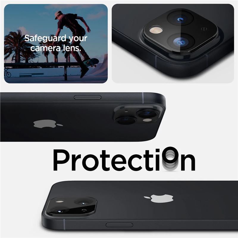 Spigen Glass Optik 2 Pack, black - iPhone 14/iPhone 14 Plus