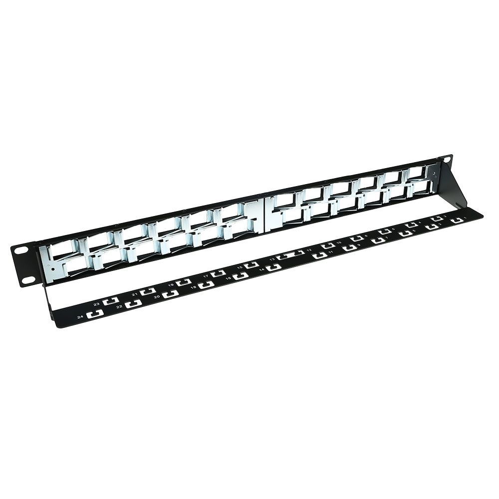 ACT 24-port Patch Panel 1U Black