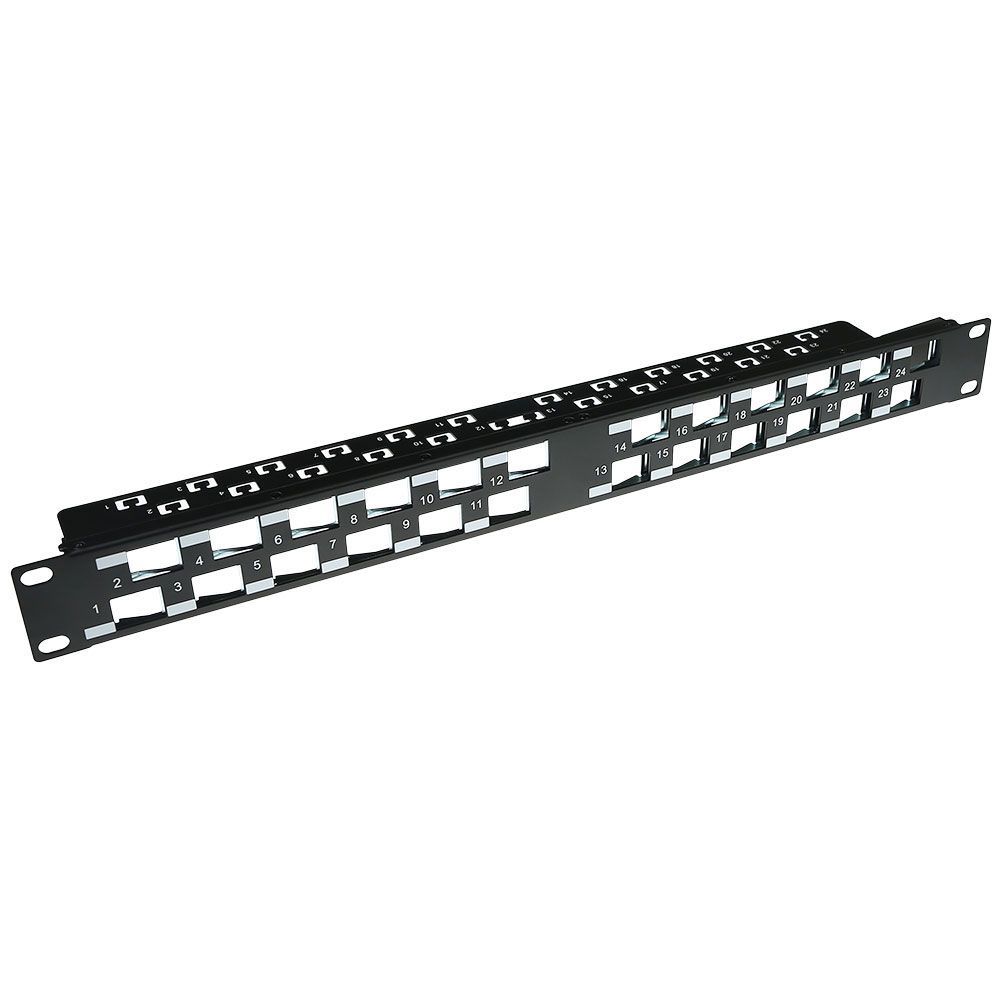 ACT 24-port Patch Panel 1U Black