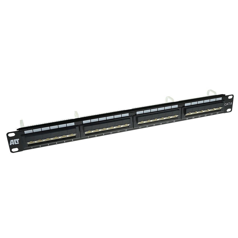 ACT 24-port Patch Panel 1U Black