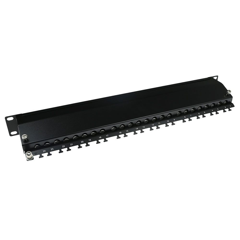 ACT 24-port Patchpanel 1U Black