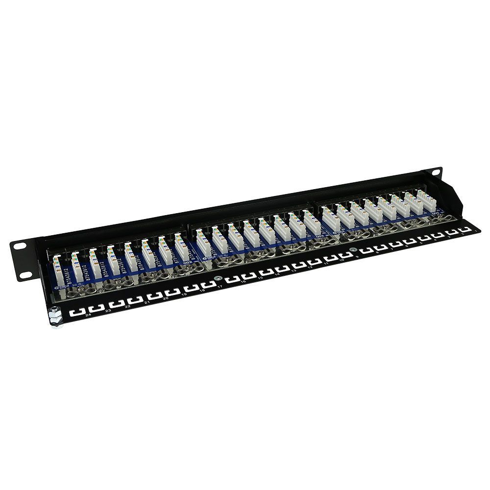 ACT 24-port Patch Panel 1U Black