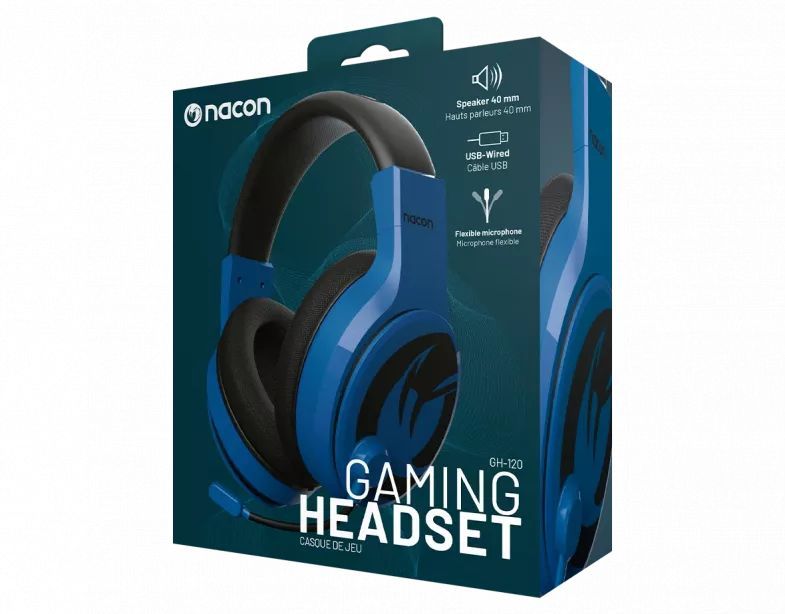 Nacon GH-120 Wired Stereo Gaming Headset Blue