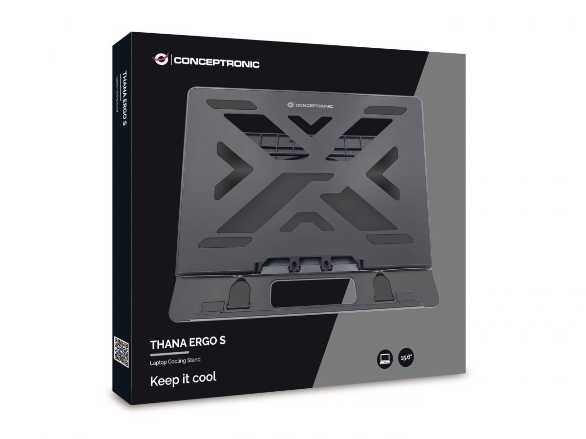 Conceptronic THANA03B ERGO Laptop Cooling Pad Black