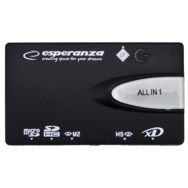 Esperanza EA129 All-In-One USB Card Reader Black