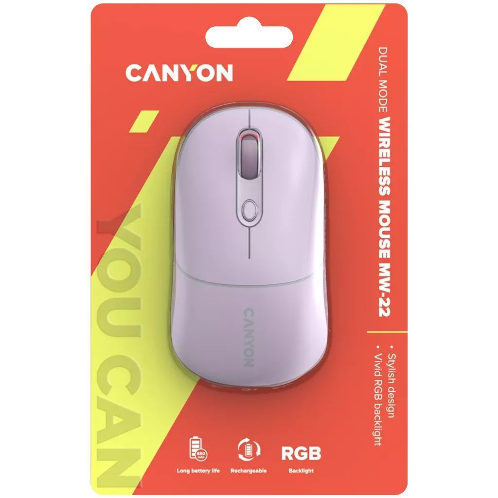 Canyon CNS-CMSW22PR Wireless Bluetooth Mouse Pearl Rose