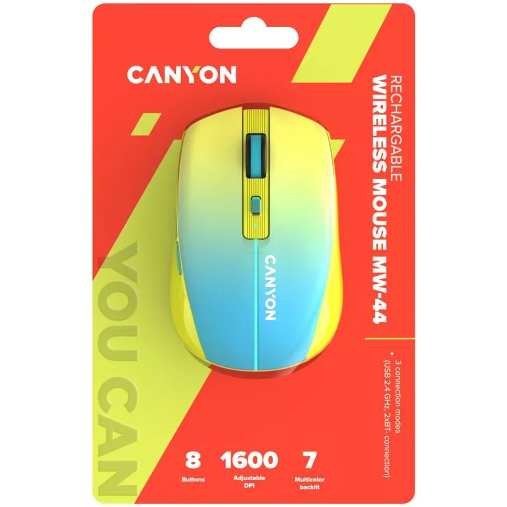 Canyon CNS-CMSW44UA Wireless Mouse Yellow Blue