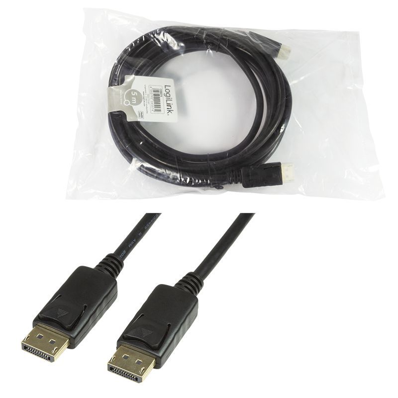 Logilink DisplayPort 1.2 connection cable 4K 2K/60Hz 5m Black