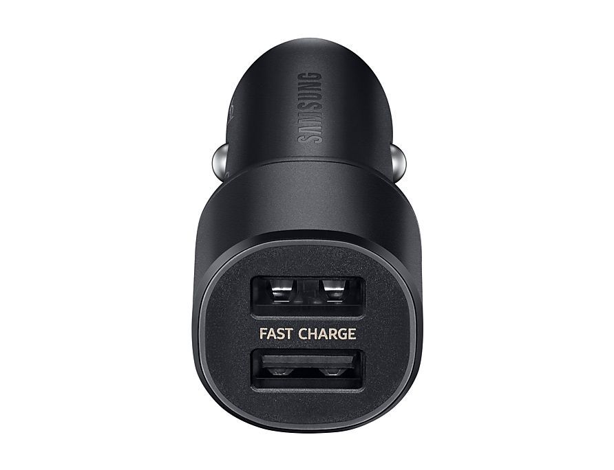 Samsung Car Charger Dual USB Port Fast Charge (15W) Black