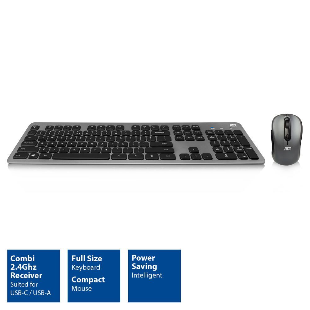 ACT AC5710 Wireless Keyboard Combo Black/Grey US