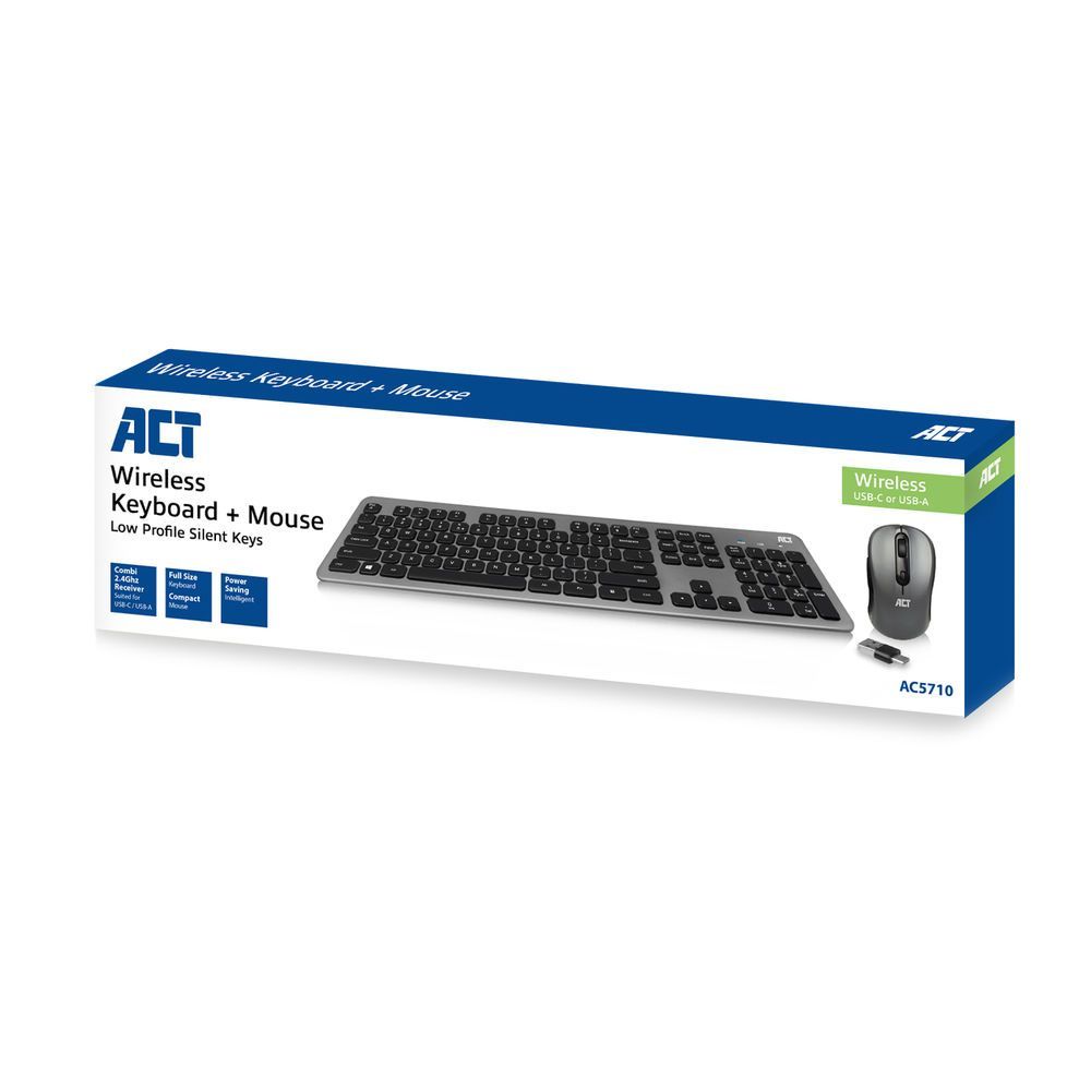 ACT AC5710 Wireless Keyboard Combo Black/Grey US