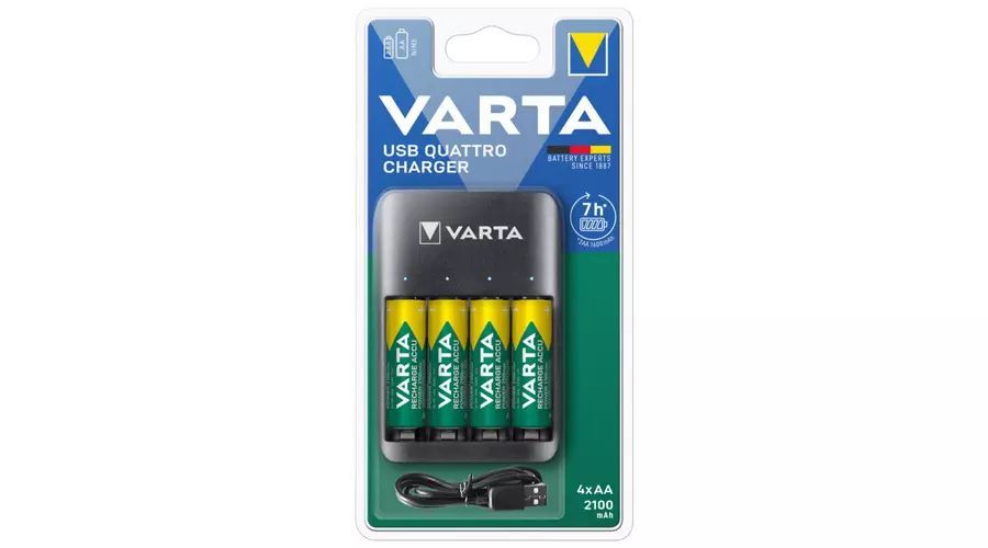 Varta USB Quattro Charger + AA 2100mAh Ni-MH akkumulátor 4db/csomag