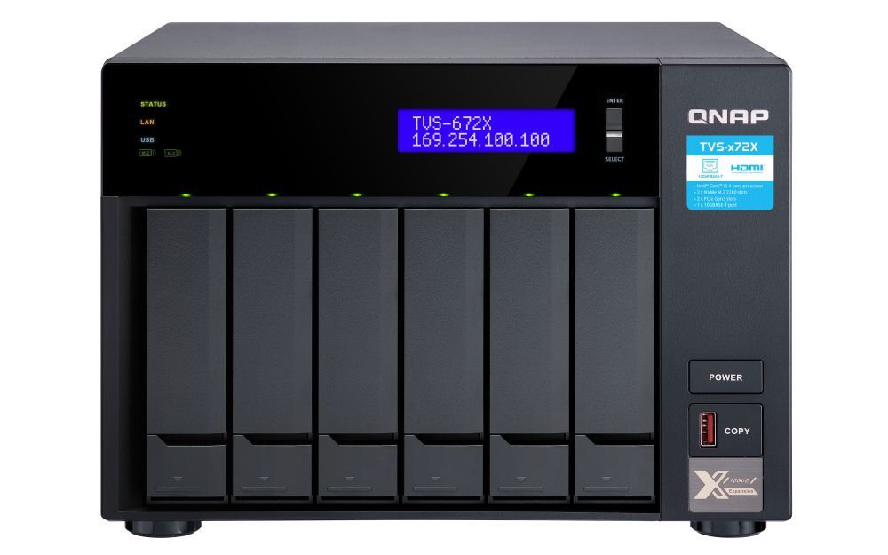 QNAP NAS TVS-672XT-I3-8G (8GB) (6xHDD + 2xM.2 SSD)