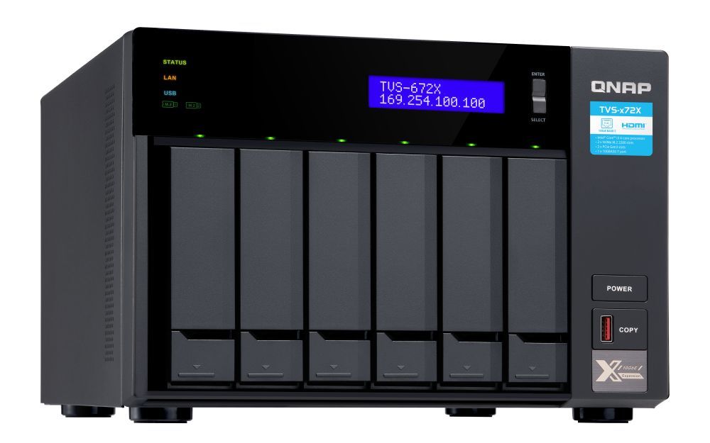 QNAP NAS TVS-672XT-I3-8G (8GB) (6xHDD + 2xM.2 SSD)