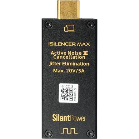 iFi iSilencer Max USB-C -> USB-C M/F aktív zavarszűrő Black