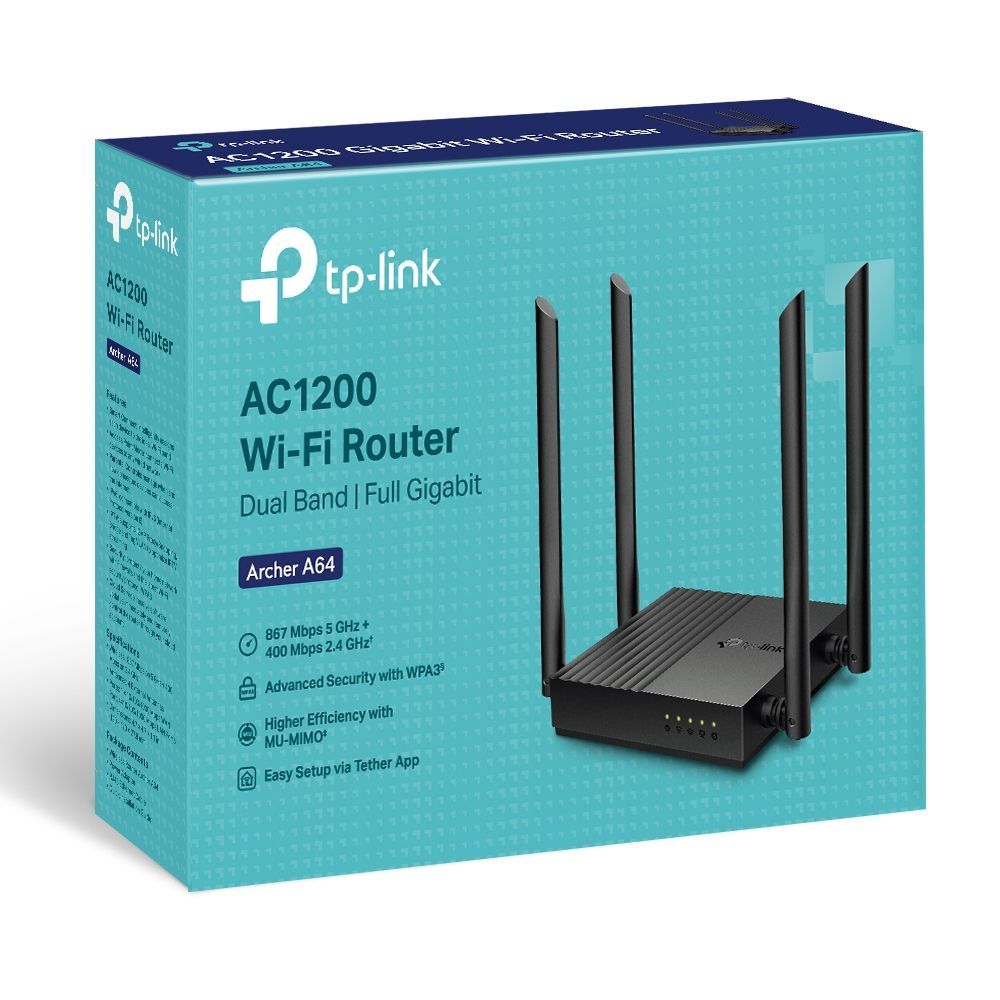 TP-Link Archer A64 AC1200 Wireless MU-MIMO WiFi Router