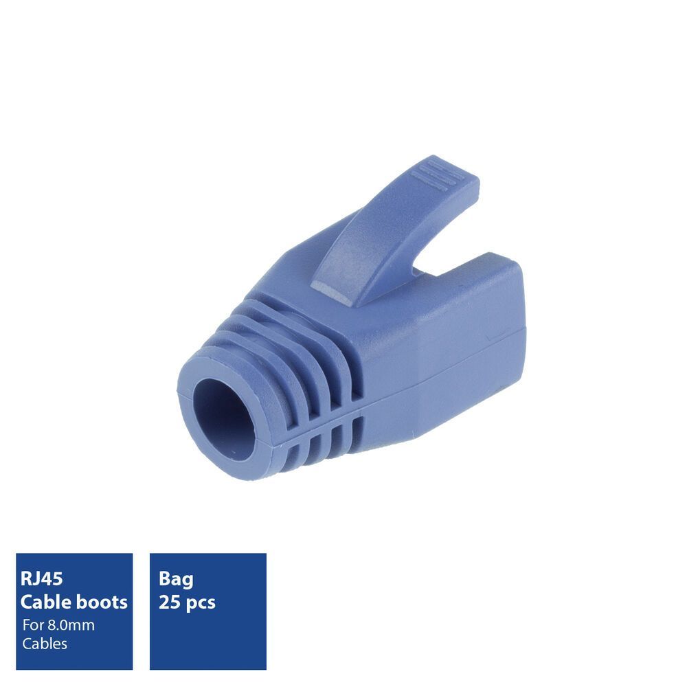 ACT RJ45 boot for 8.0 mm cable Blue