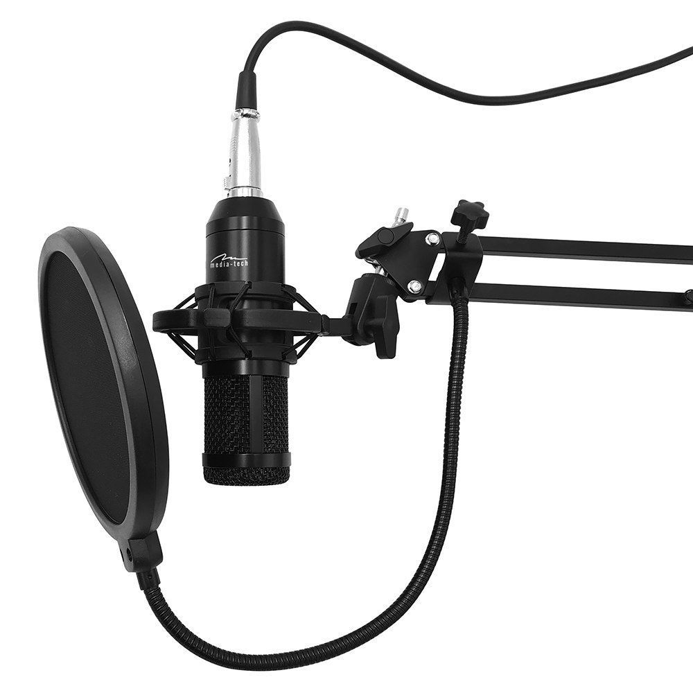 Media-Tech MT397K Studio and Streaming Microphone Black