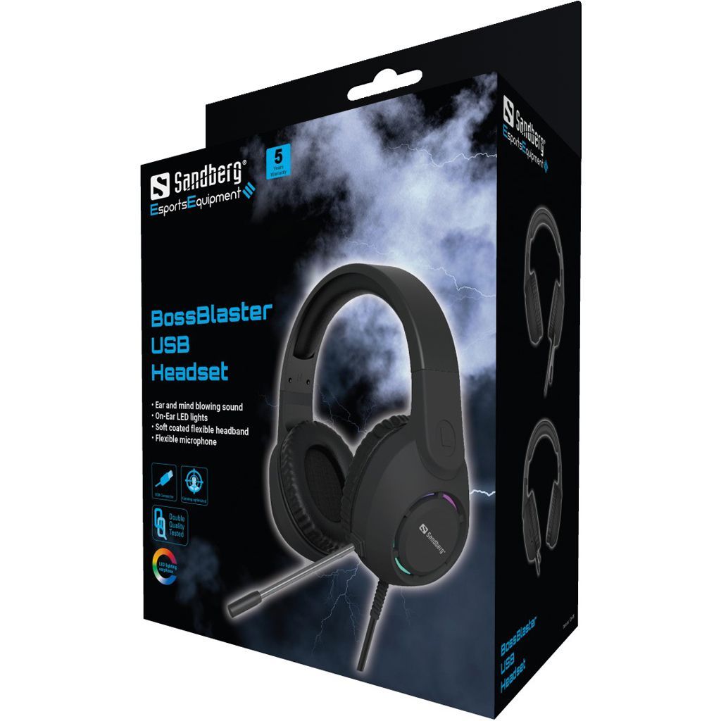 Sandberg BossBlaster Gaming Headset Black