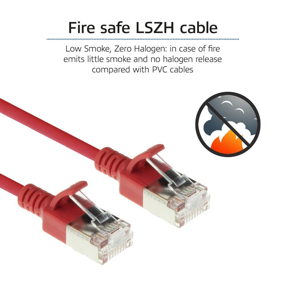 ACT CAT6A U-FTP Patch Cable 3m Red