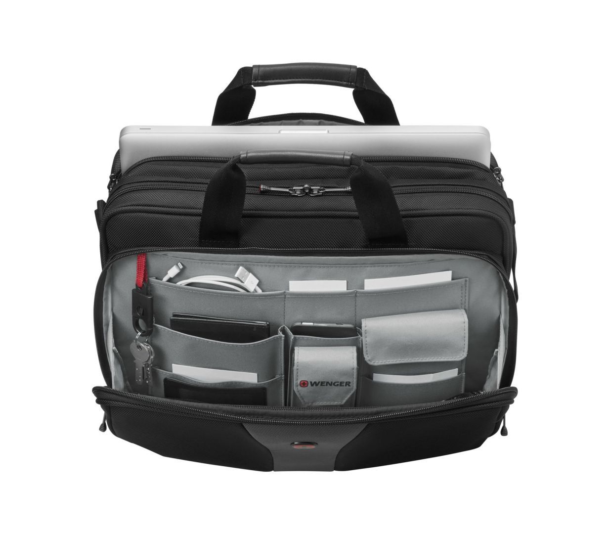 Wenger 16'' Double-Gusset Laptop Briefcase Black