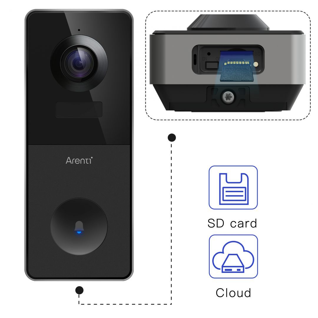 Laxihub Arenti VBELL1 Wi-Fi Video Doorbell Black