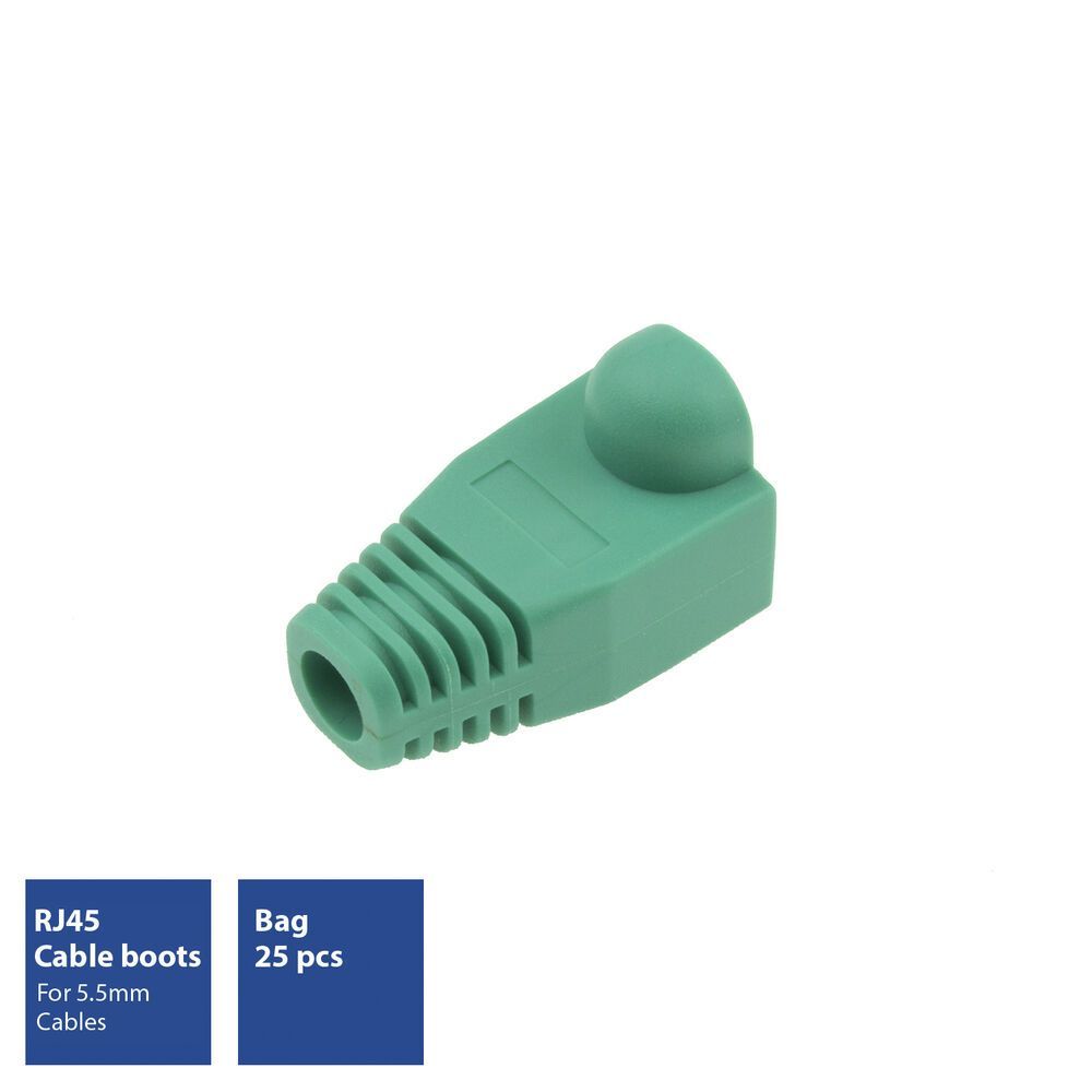 ACT RJ45 boot for 5.5 mm cable Green