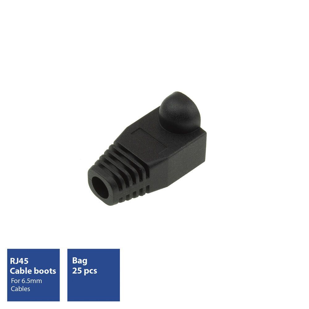 ACT RJ45 boot for 6.5 mm cable Black