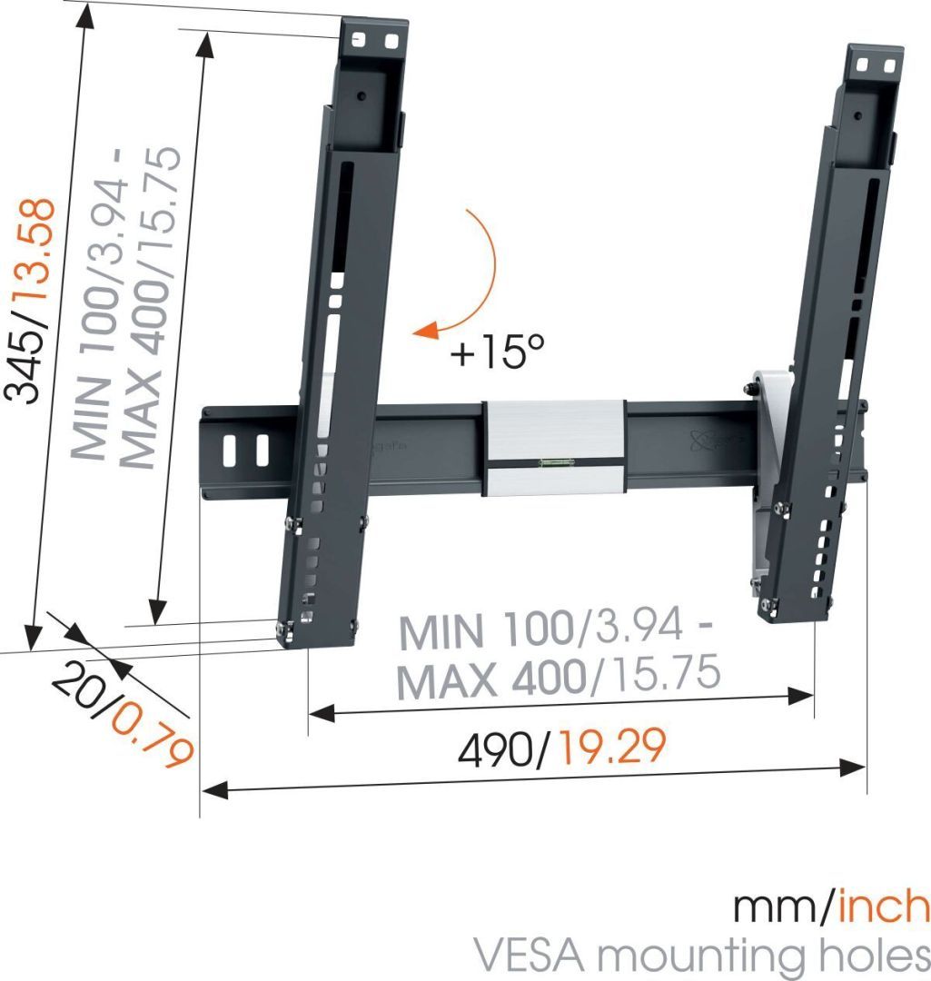 Vogel's 415 ExtraThin Tilting TV Wall Mount Black