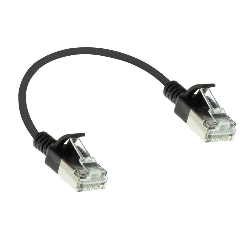 ACT CAT6A U-FTP Patch Cable 0,15m Black