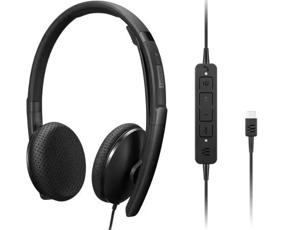 Lenovo Wired VOIP Teams Headset Black