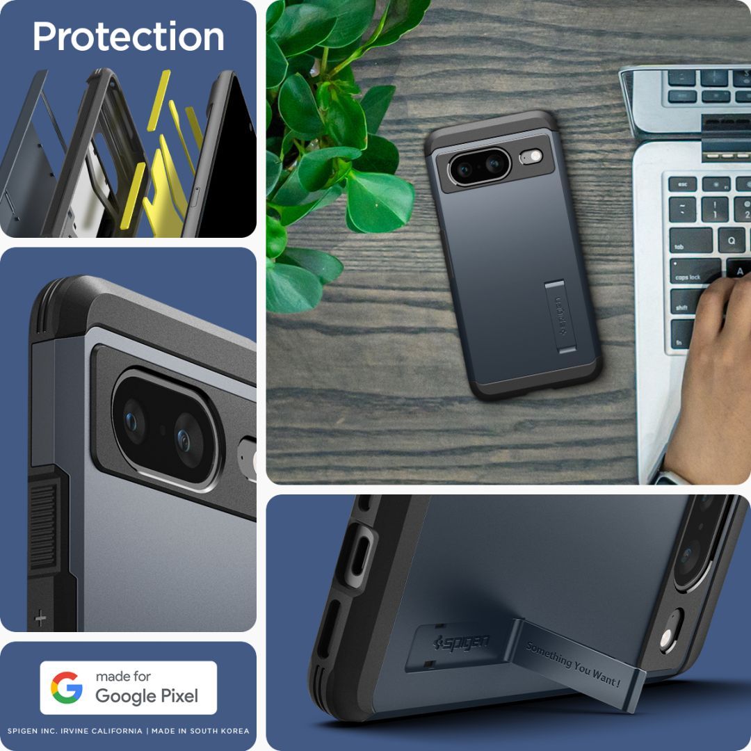 Spigen Google Pixel 8 Tough Armor Metal Slate