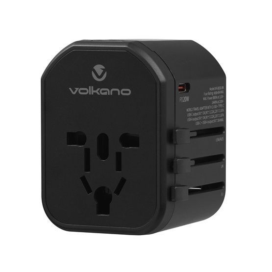 Volkano Universal Travel Charger Black