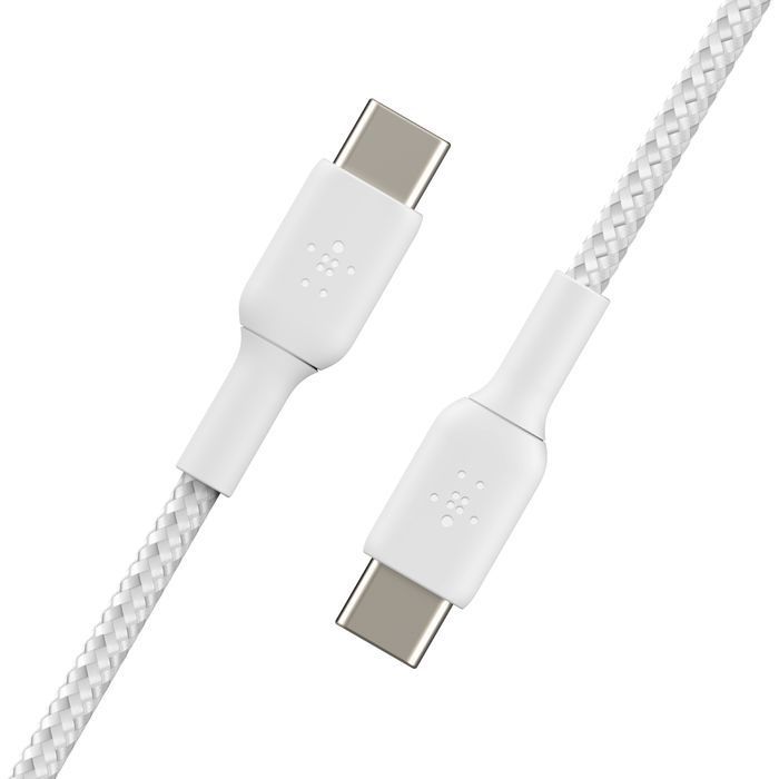 Belkin BoostCharge Braided USB-C to USB-C Cable 2m White