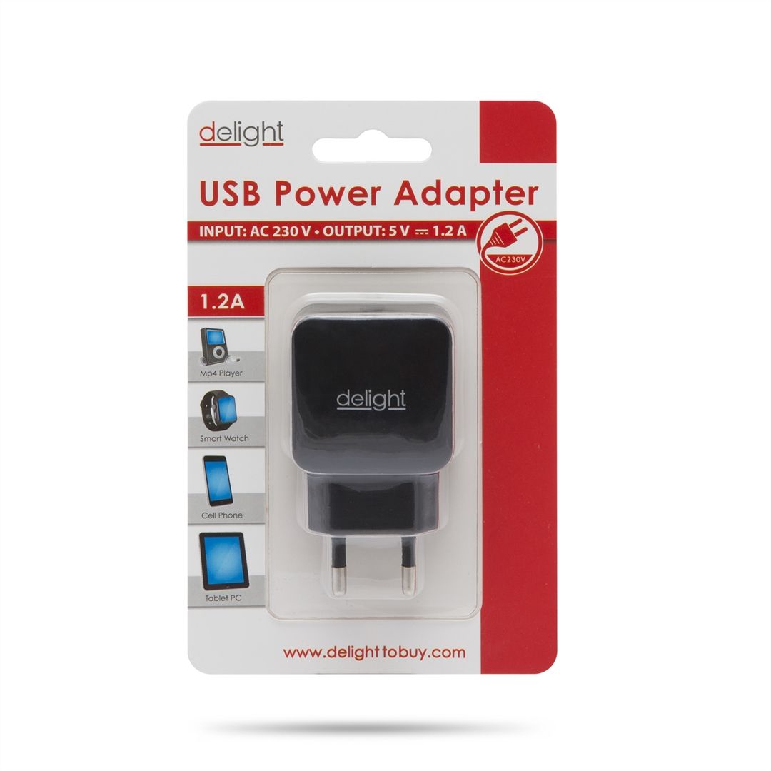 Delight Adapter 1USB Black