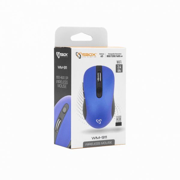 SBOX WM-911 Wireless Mouse Blue