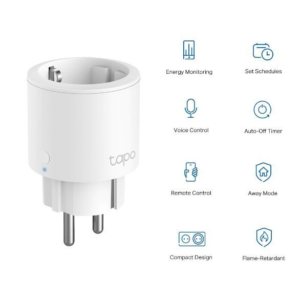 TP-Link Tapo P115 Mini Smart Wi-Fi Socket, Energy Monitoring (4PCS)