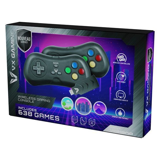 Volkano Wireless Gaming Console Includes 638 Games Black