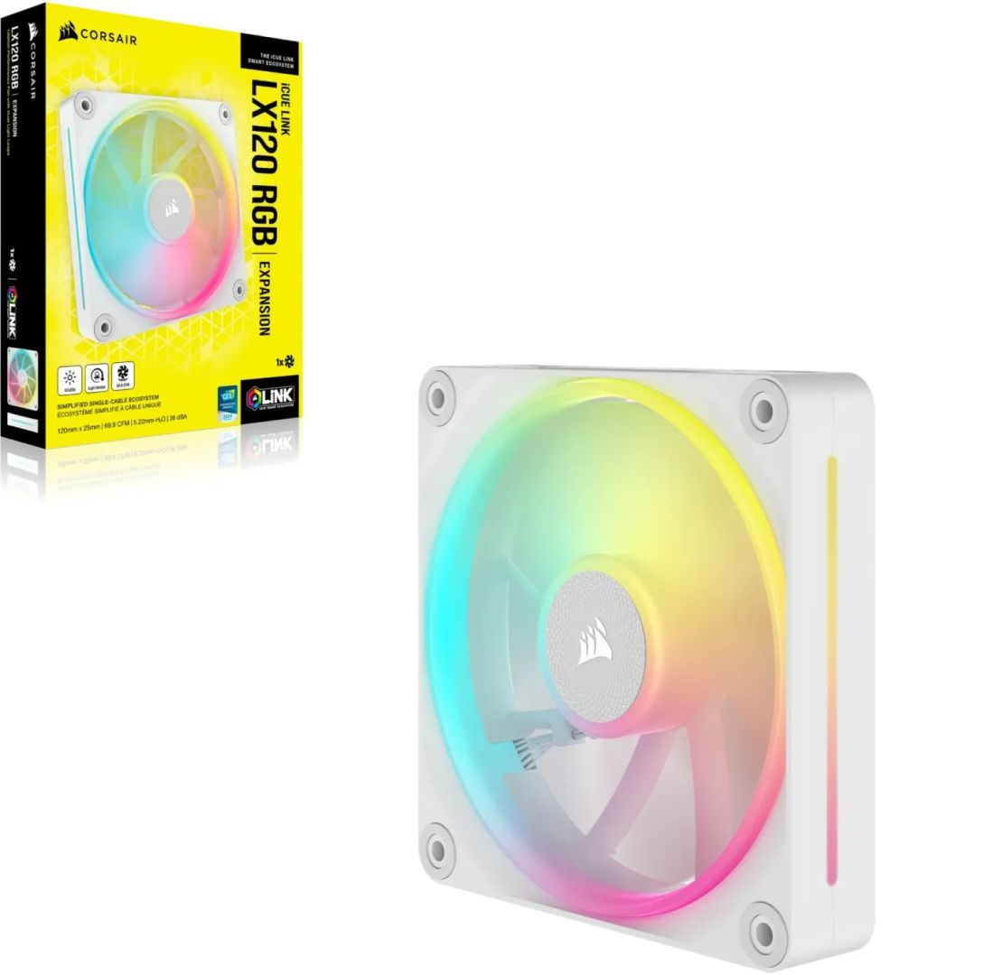 Corsair iCUE LINK LX120 RGB 120mm PWM Tripple Pack White