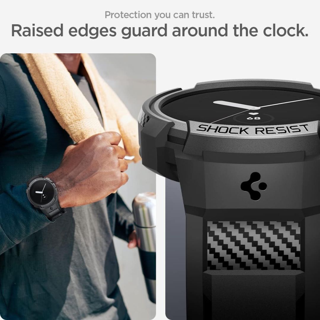 Spigen Rugged Armor Pro Google Pixel Watch/Watch 2 Black