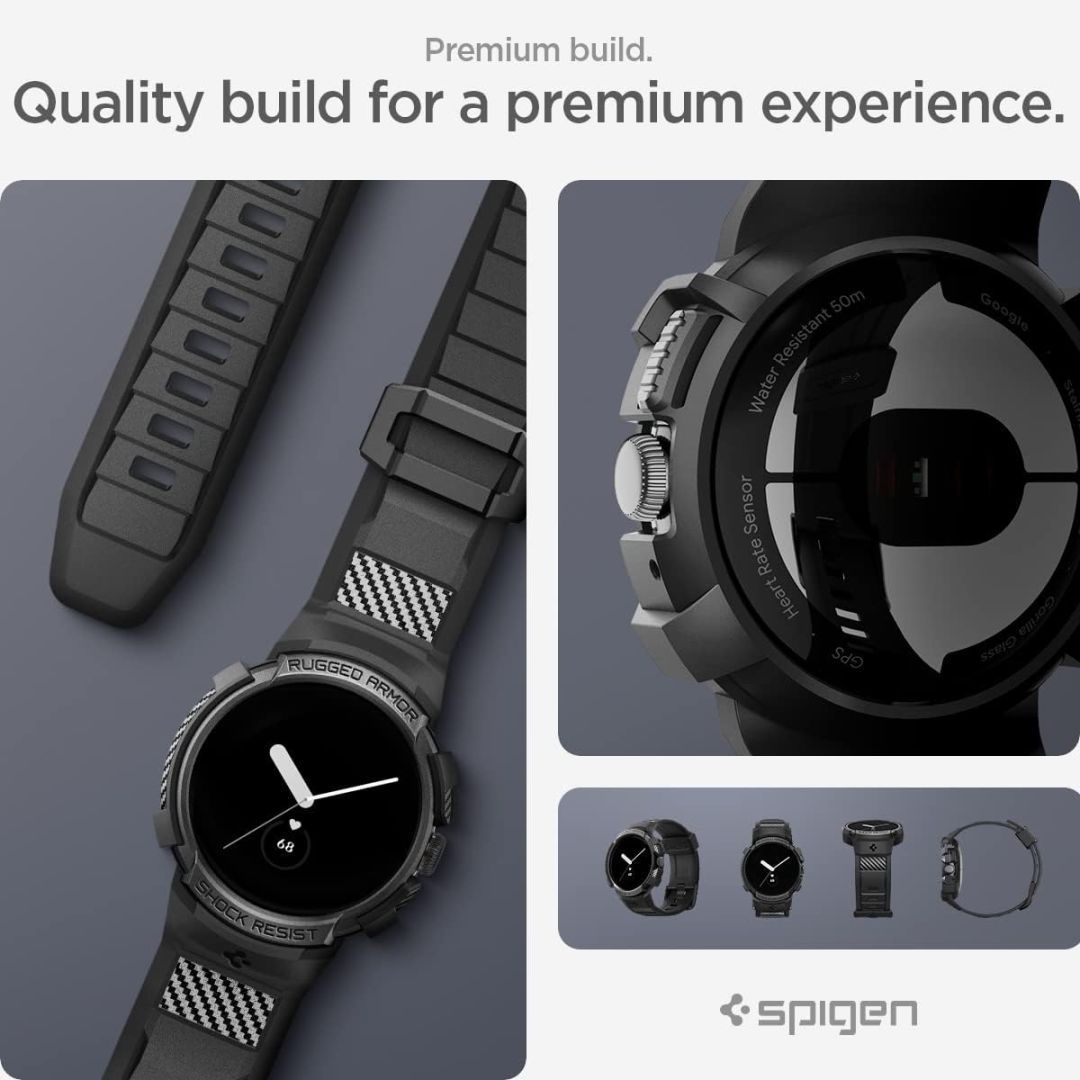 Spigen Rugged Armor Pro Google Pixel Watch/Watch 2 Black